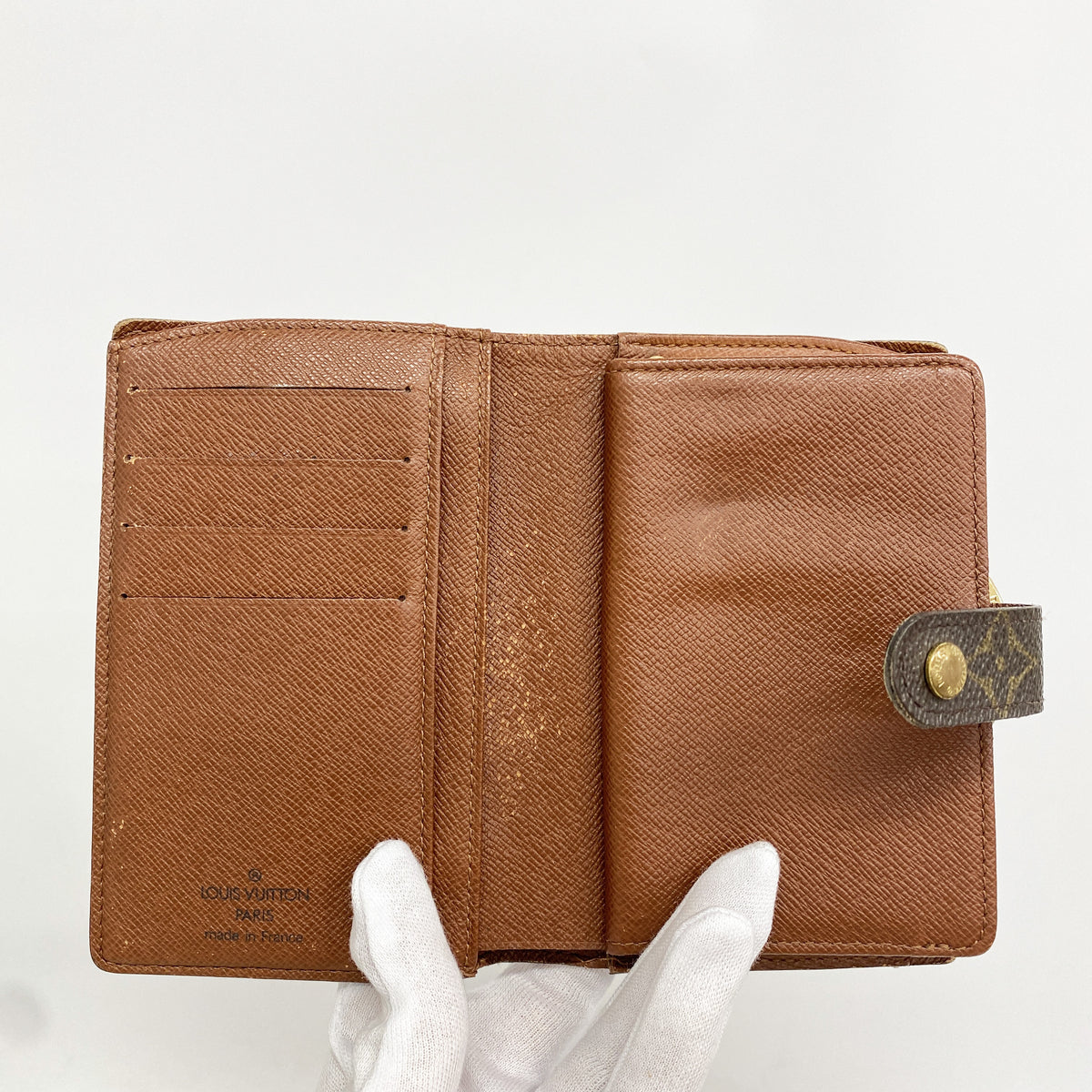 【6ge6185】ルイヴィトン 財布 モノグラム ポルトモネビエヴィエノワ M61663 ブラウン【中古】レディース
