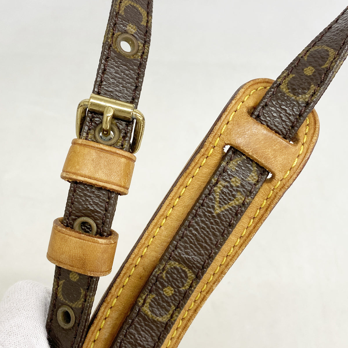 【6ge6193】ルイヴィトン ショルダーバッグ モノグラム ポシェットマルリーバンドリエール M51828 ブラウン【中古】レディース