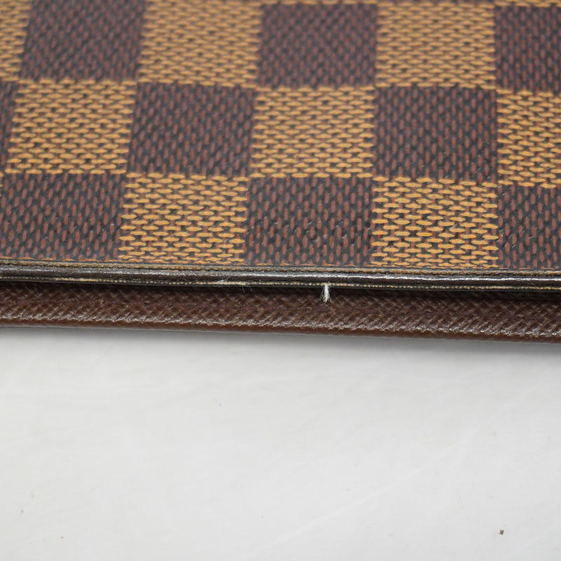 【6ge6224】ルイヴィトン 長札入れ ダミエ カルトクレディ円 N60825 エベヌ【中古】メンズ