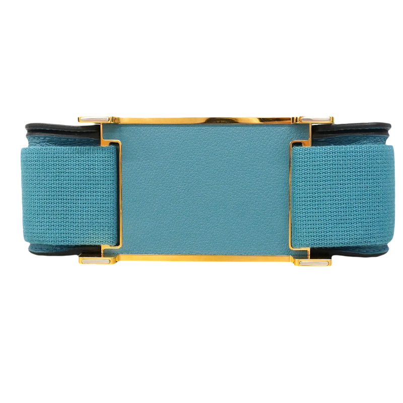 【6ge6226】エルメス ショルダーバッグ ゲタ エバーカラー ニューブルージーン ゴールド金具 W刻印【中古】レディース