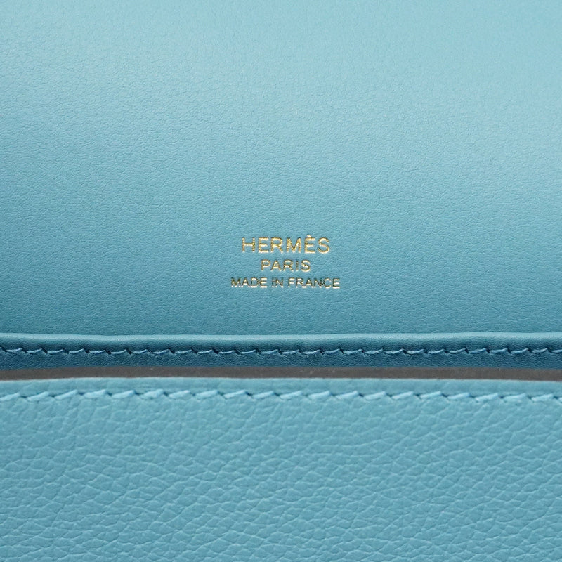 【6ge6226】エルメス ショルダーバッグ ゲタ エバーカラー ニューブルージーン ゴールド金具 W刻印【中古】レディース