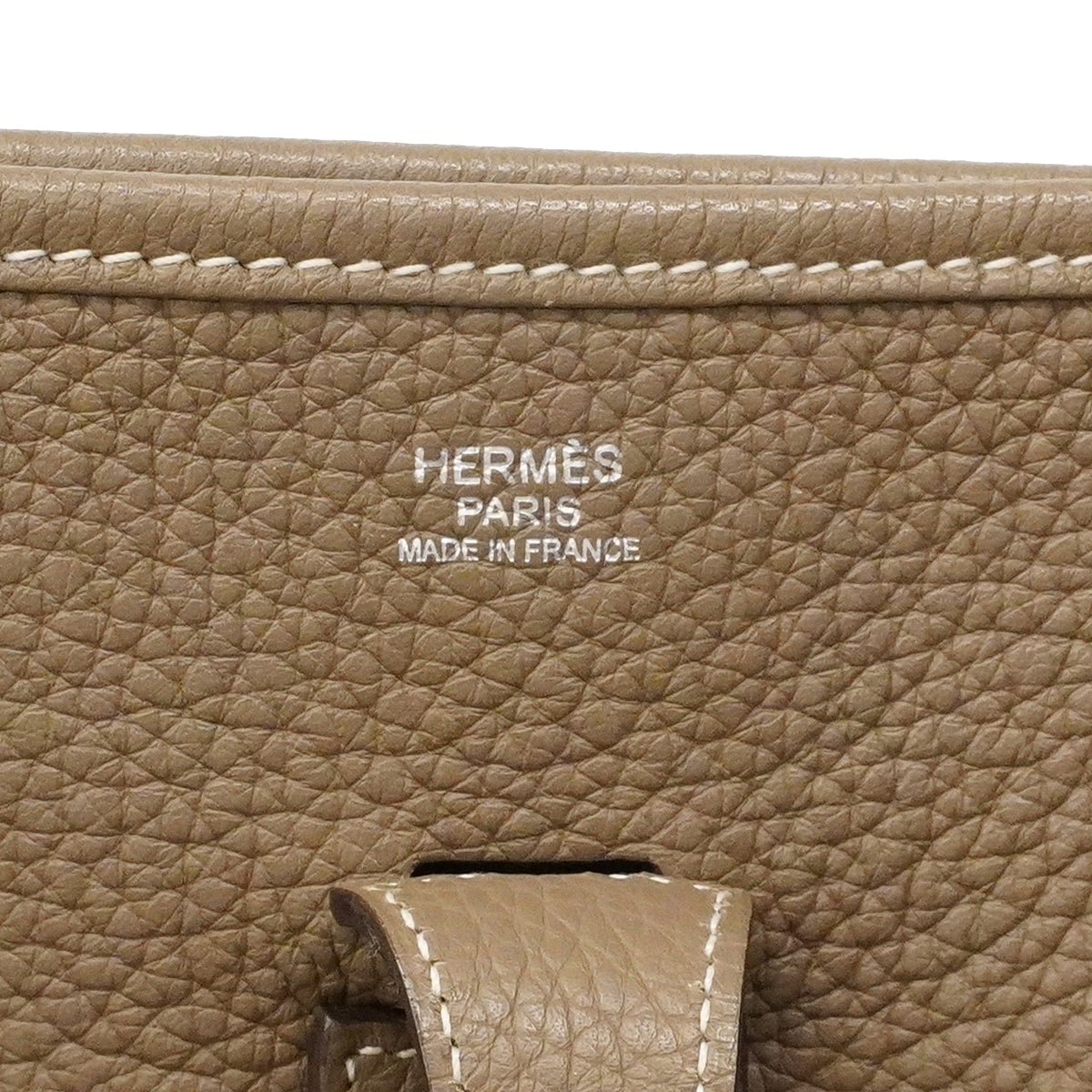 【6ge6227】エルメス ショルダーバッグ エヴリン3PM トリヨンクレマンス エトゥープ シルバー金具 □L刻印【中古】レディース