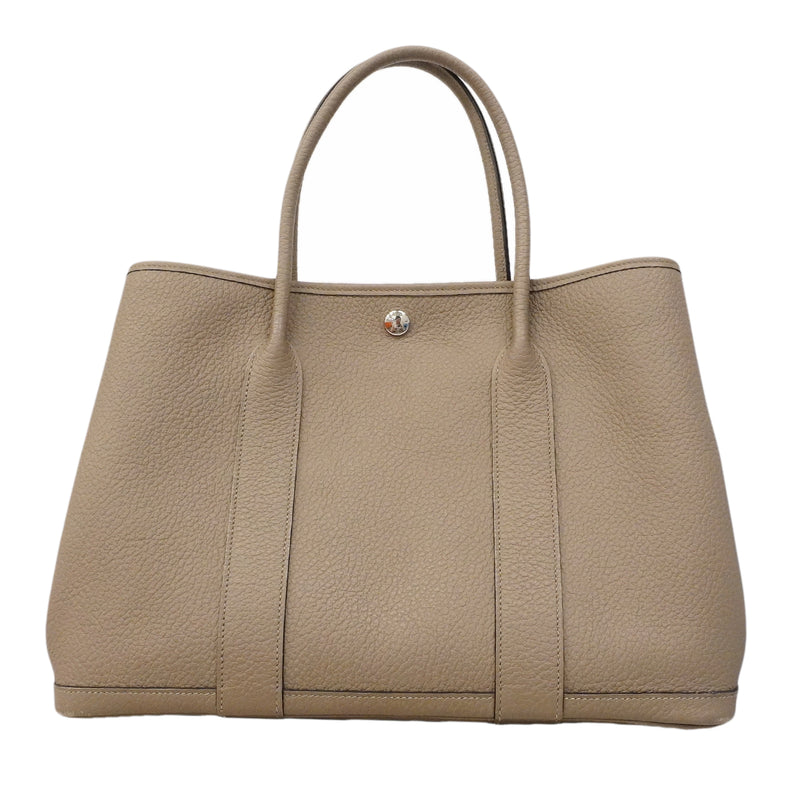 【6ge6230】エルメス トートバッグ ガーデンパーティPM カントリー グリアスファlルト シルバー金具 C刻印【中古】レディース