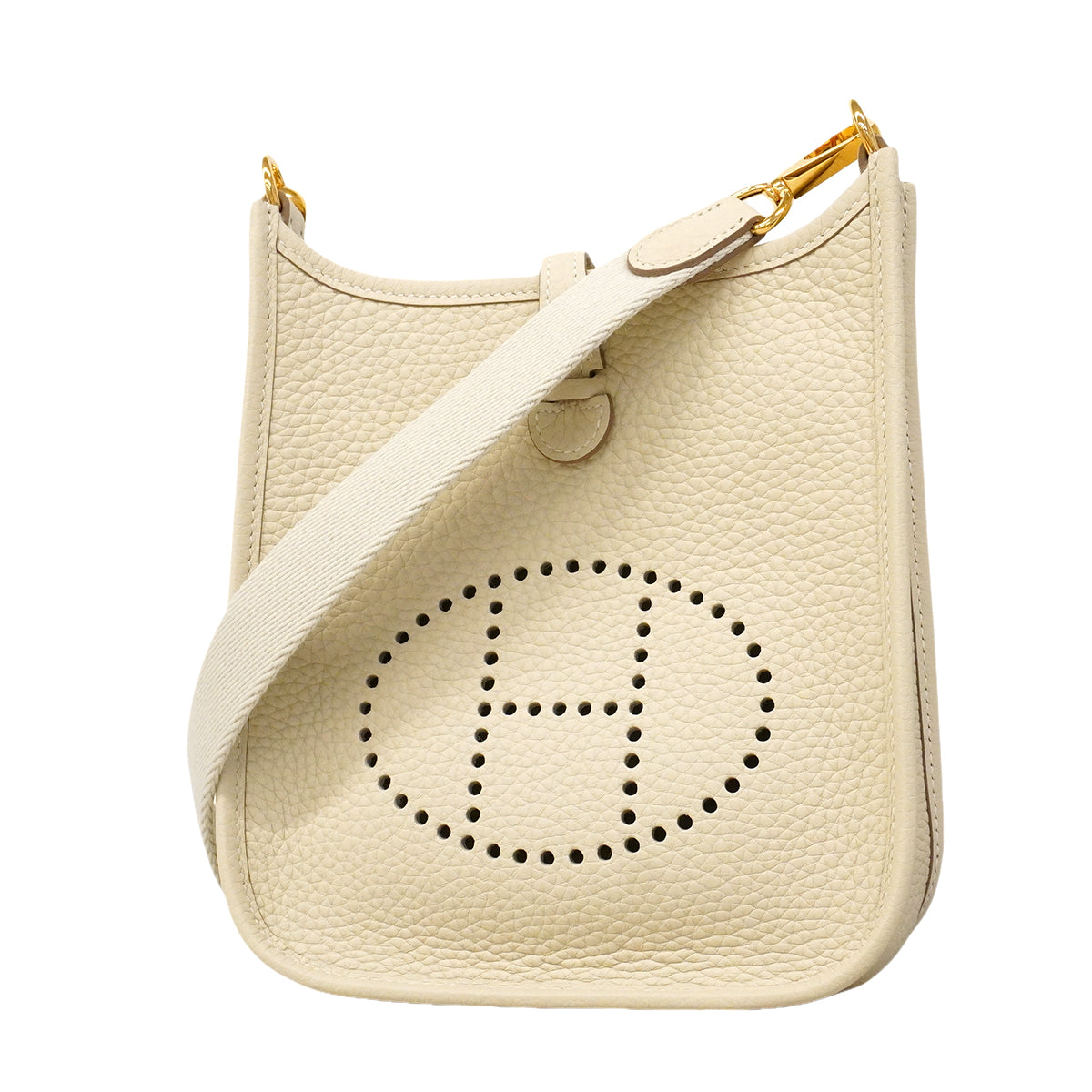【6ge6232】エルメス ショルダーバッグ エヴリンTPM トリヨンクレマンス マッシュルーム ゴールド金具 G刻印【中古】レディース