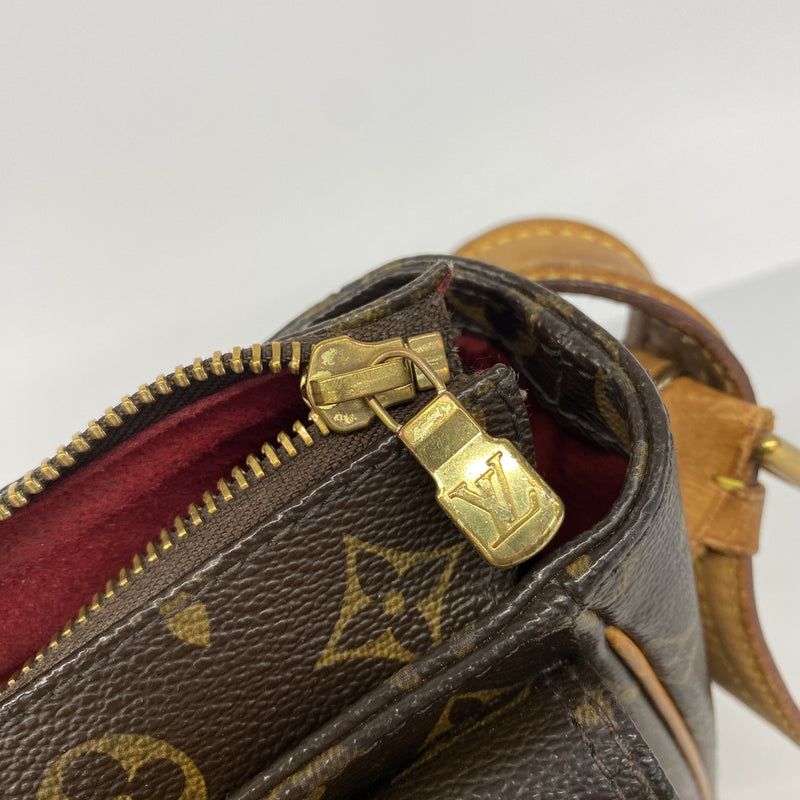 【6ge6245-h】ルイヴィトン ショルダーバッグ モノグラム ヴィバシテGM M51163 ブラウン【中古】レディース