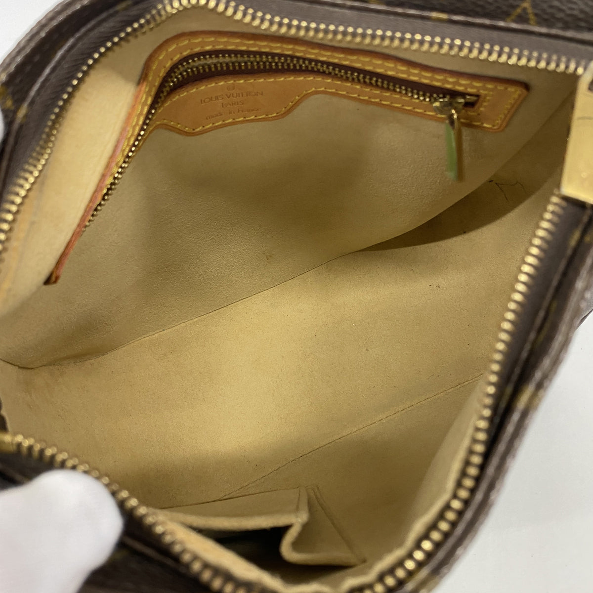 【6ge6249-h】ルイヴィトン ショルダーバッグ モノグラム ルーピングMM M51146 ブラウン【中古】レディース