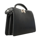 【6ge6252-e】フェンディ ハンドバッグ アイシーユーエックスクロス レザー ブラック シルバー金具 2wayバッグ【中古】メンズ