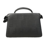 【6ge6252-e】フェンディ ハンドバッグ アイシーユーエックスクロス レザー ブラック シルバー金具 2wayバッグ【中古】メンズ