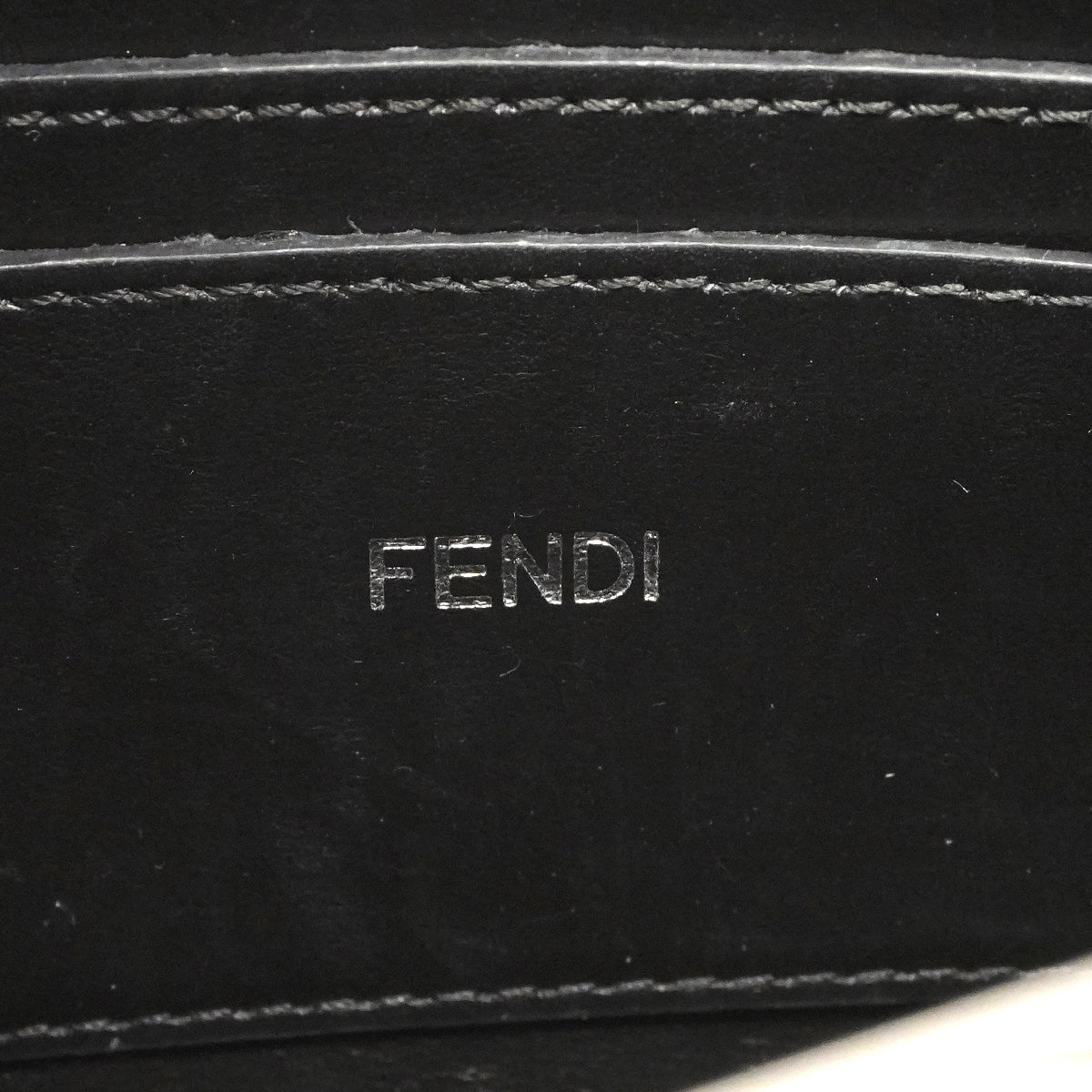 【6ge6252-e】フェンディ ハンドバッグ アイシーユーエックスクロス レザー ブラック シルバー金具 2wayバッグ【中古】メンズ
