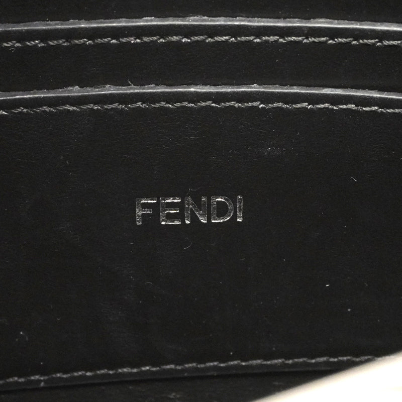 【6ge6252-e】フェンディ ハンドバッグ アイシーユーエックスクロス レザー ブラック シルバー金具 2wayバッグ【中古】メンズ