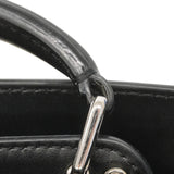 【6ge6252-e】フェンディ ハンドバッグ アイシーユーエックスクロス レザー ブラック シルバー金具 2wayバッグ【中古】メンズ