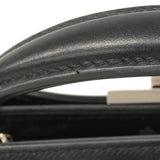 【6ge6252-e】フェンディ ハンドバッグ アイシーユーエックスクロス レザー ブラック シルバー金具 2wayバッグ【中古】メンズ