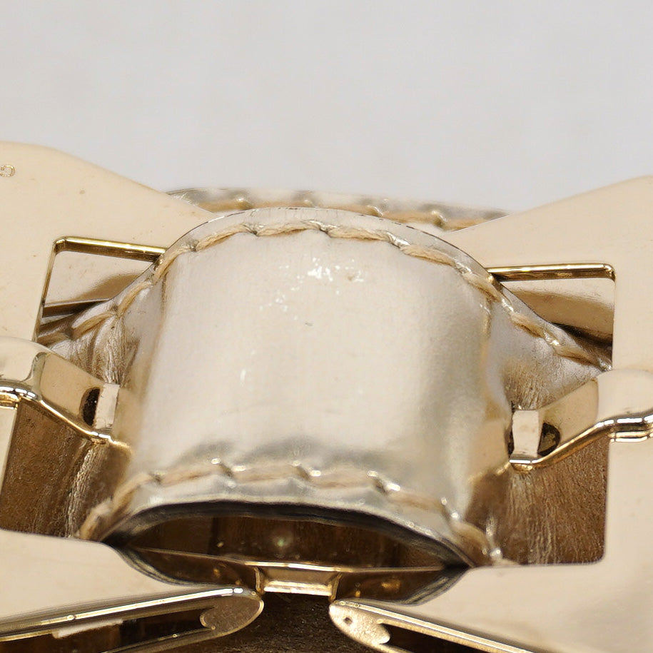 【6ge6256-k】グッチ ハンドバッグ グッチシマ 189886 レザー ゴールド ゴールド金具【中古】レディース