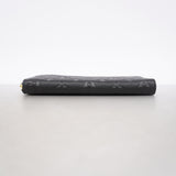【6ge6262-k】ルイヴィトン 長財布 モノグラム・アンプラント ポルトフォイユクレマンス M60171 ノワール【中古】レディース