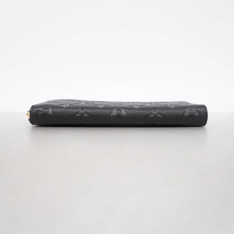 【6ge6262-k】ルイヴィトン 長財布 モノグラム・アンプラント ポルトフォイユクレマンス M60171 ノワール【中古】レディース