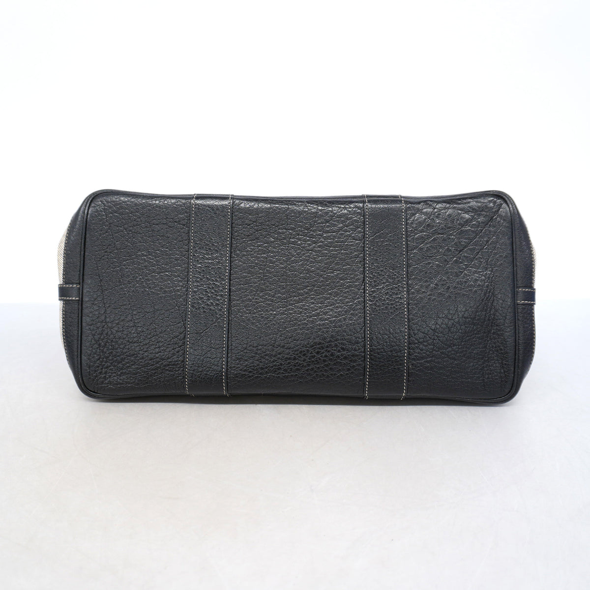 【6ge6263-h】エルメス トートバッグ ガーデンパーティPM トワルアッシュ ブラック シルバー金具 □F刻印【中古】レディース
