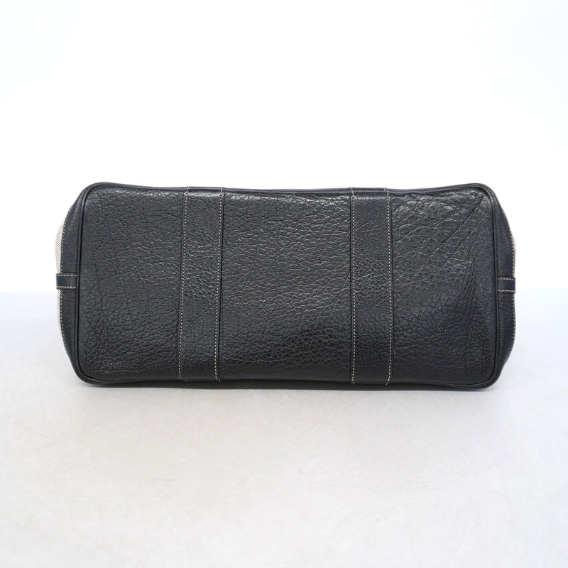 【6ge6263-h】エルメス トートバッグ ガーデンパーティPM トワルアッシュ ブラック シルバー金具 □F刻印【中古】レディース