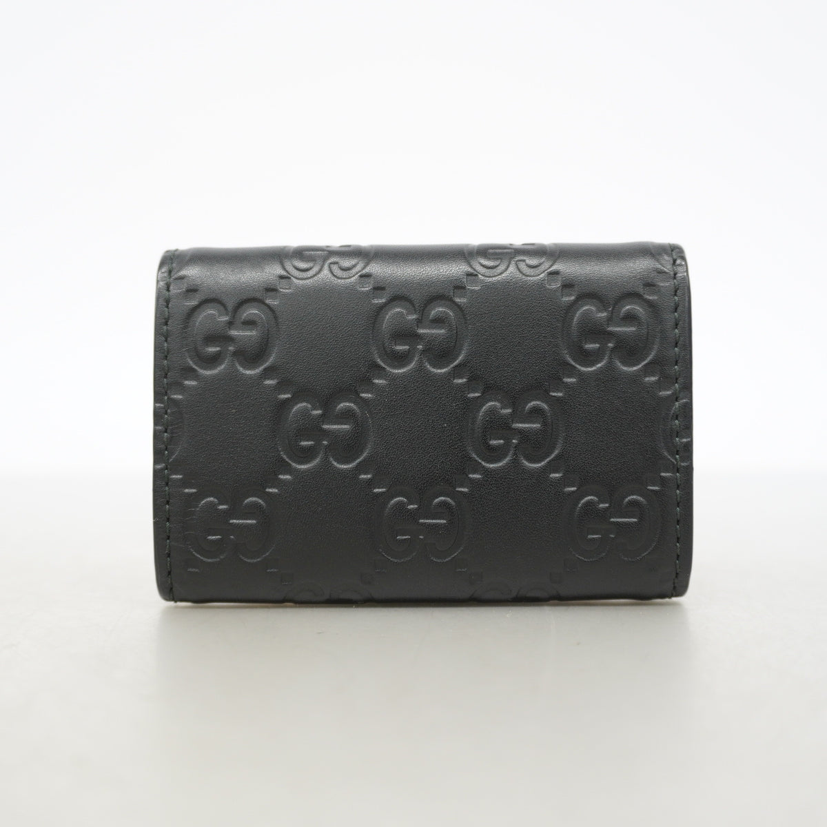 【6ge6268-k】グッチ キーケース グッチシマ 138093 レザー ブラック シルバー金具【中古】メンズ レディース ユニセックス