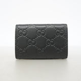 【6ge6268-k】グッチ キーケース グッチシマ 138093 レザー ブラック シルバー金具【中古】メンズ レディース ユニセックス
