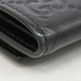 【6ge6268-k】グッチ キーケース グッチシマ 138093 レザー ブラック シルバー金具【中古】メンズ レディース ユニセックス