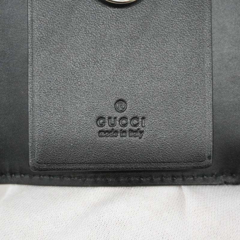 【6ge6268-k】グッチ キーケース グッチシマ 138093 レザー ブラック シルバー金具【中古】メンズ レディース ユニセックス