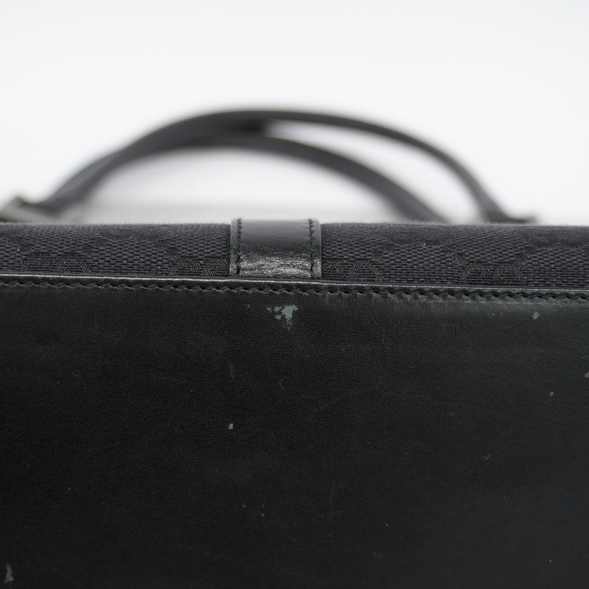 【6ge6269-k】グッチ ハンドバッグ GGキャンバス/ジャッキー 01719 キャンバス ブラック シルバー金具【中古】レディース