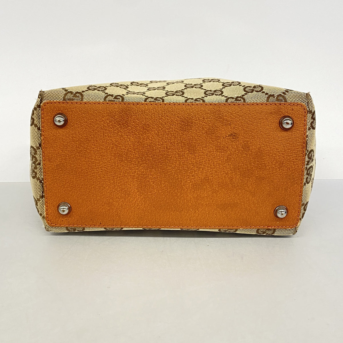 【6ge6271-k】グッチ ハンドバッグ GGキャンバス 120844 キャンバス ベージュ シルバー金具【中古】レディース