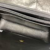 【6ge6279-k】シャネル ショルダーバッグ マトラッセ チェーンショルダー パテントレザー ブラック ゴールド金具【中古】レディース