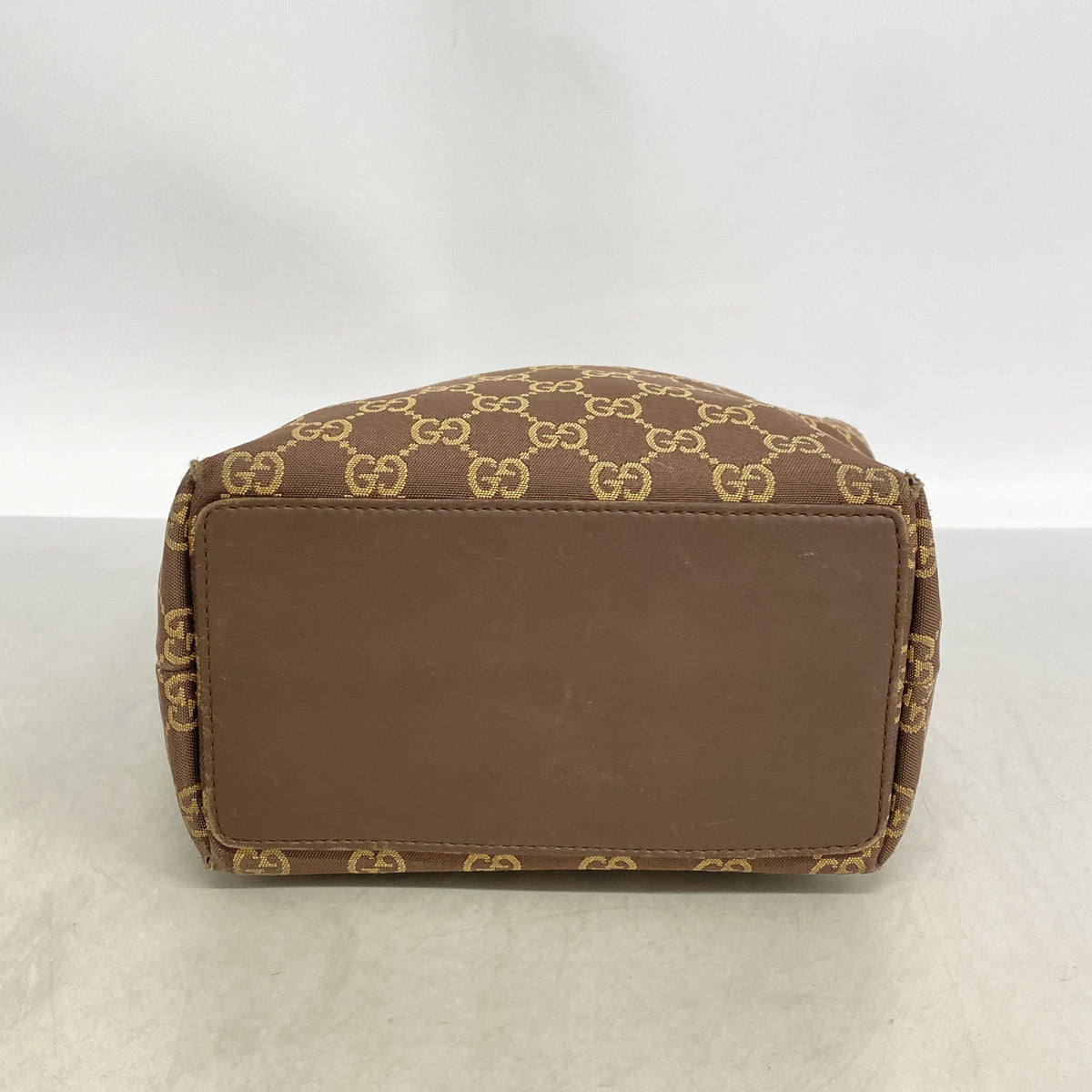 【6ge6281-k】グッチ トートバッグ 002 1099 ナイロン ブラウン ゴールド金具【中古】レディース
