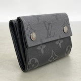【6ge6293-k】ルイヴィトン 三つ折り財布 モノグラム・エクリプス ディスカバリーコンパクトウォレット M45417 ブラック【中古】メンズ