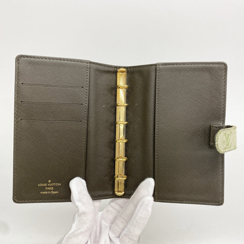 【6ge6295-k】ルイヴィトン 手帳カバー モノグラム・ミニ アジェンダPM R20911 カーキ【中古】レディース