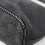 【6ge6310-k】グッチ ハンドバッグ GGキャンバス 07198 キャンバス ブラック シルバー金具【中古】レディース