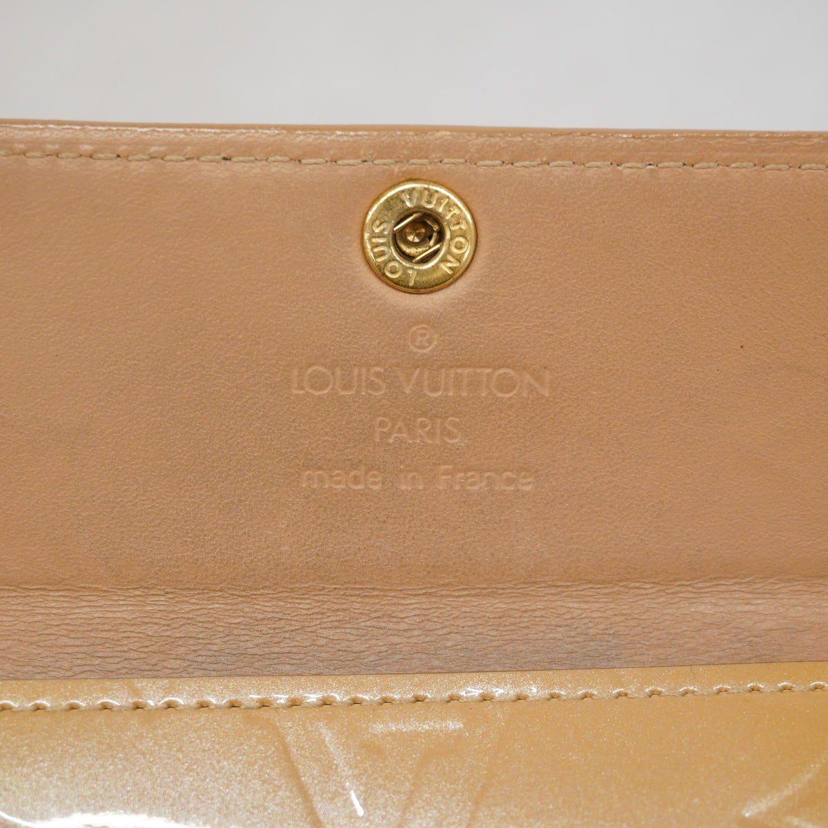 【6ge6318-k】ルイヴィトン コインケース ヴェルニ ラドロー M91355 ノワゼット【中古】レディース