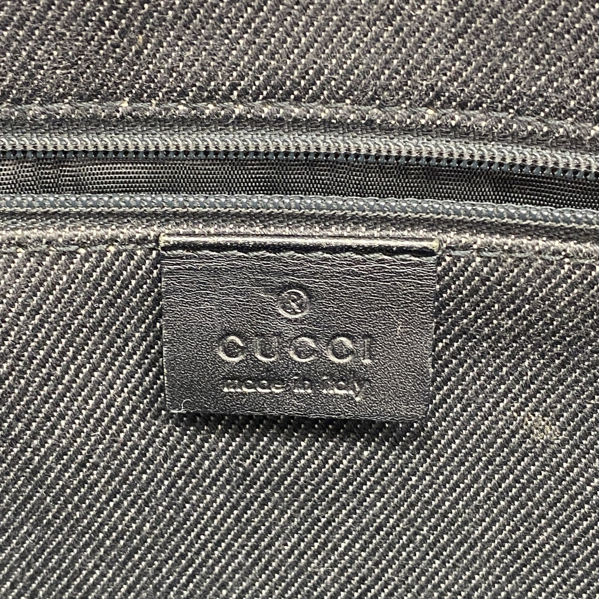 【6ge6319-k】グッチ トートバッグ 91249 デニム ブラック シルバー金具【中古】レディース