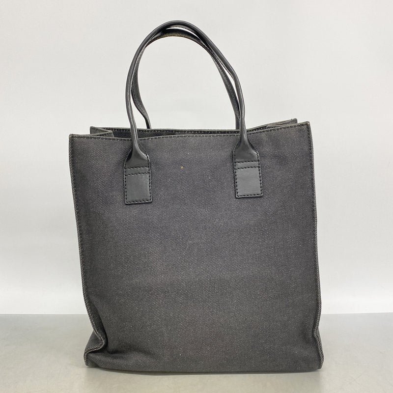 【6ge6319-k】グッチ トートバッグ 91249 デニム ブラック シルバー金具【中古】レディース