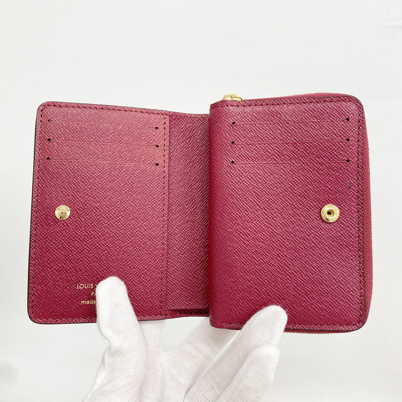 【6ge6328-k】ルイヴィトン 財布 モノグラム ポルトフォイユルー M82377 フューシャ【中古】レディース