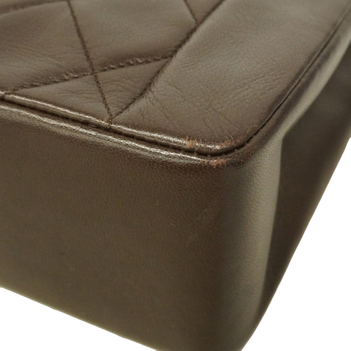 【6ge6332-e】シャネル ショルダーバッグ マトラッセ チェーンショルダー ラムスキン ブラウン ゴールド金具【中古】レディース