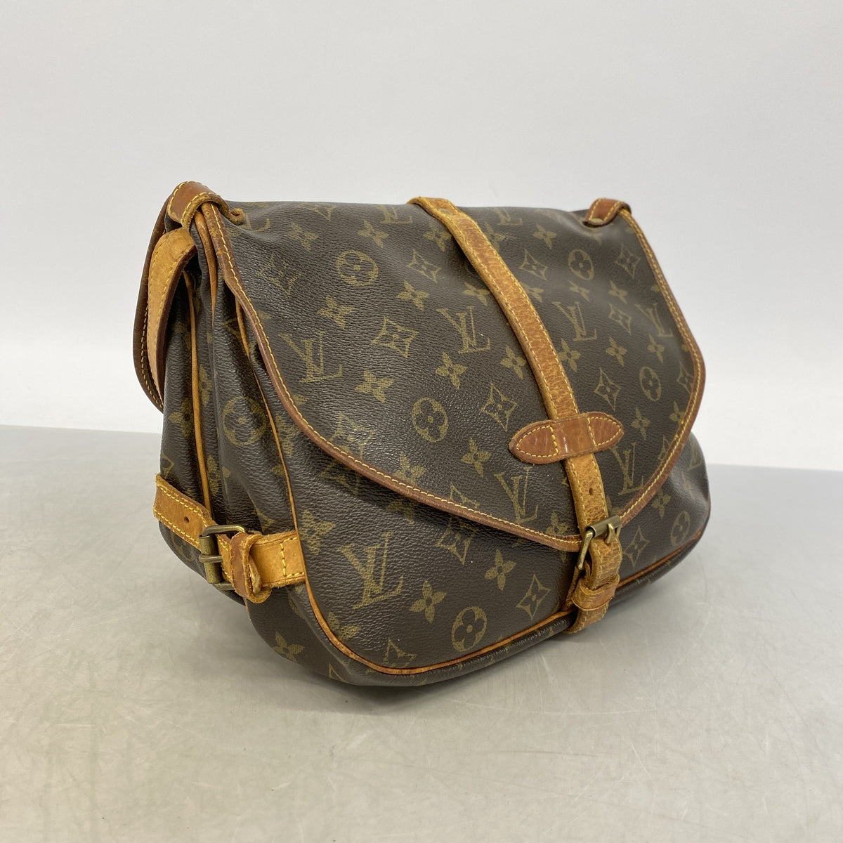 【6ge6347】ルイヴィトン ショルダーバッグ モノグラム ソミュール30 M42256 ブラウン【中古】レディース
