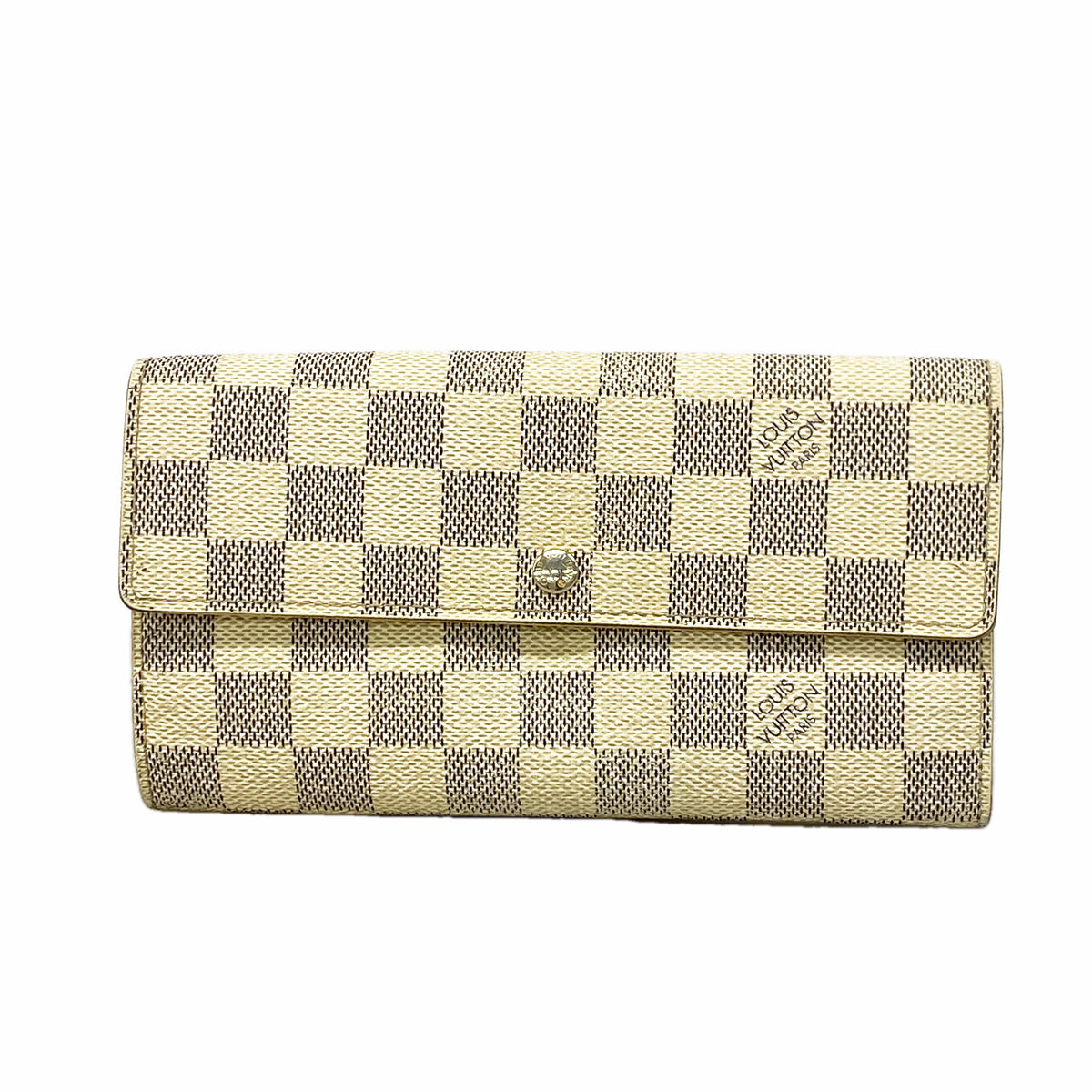 【6ge6348】ルイヴィトン 長財布 ダミエ・アズール ポルトフォイユサラ N61735 ホワイト【中古】レディース