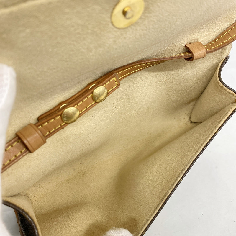 【6ge6363】ルイヴィトン ショルダーバッグ モノグラム ポシェットツインPM M51854 ブラウン【中古】レディース