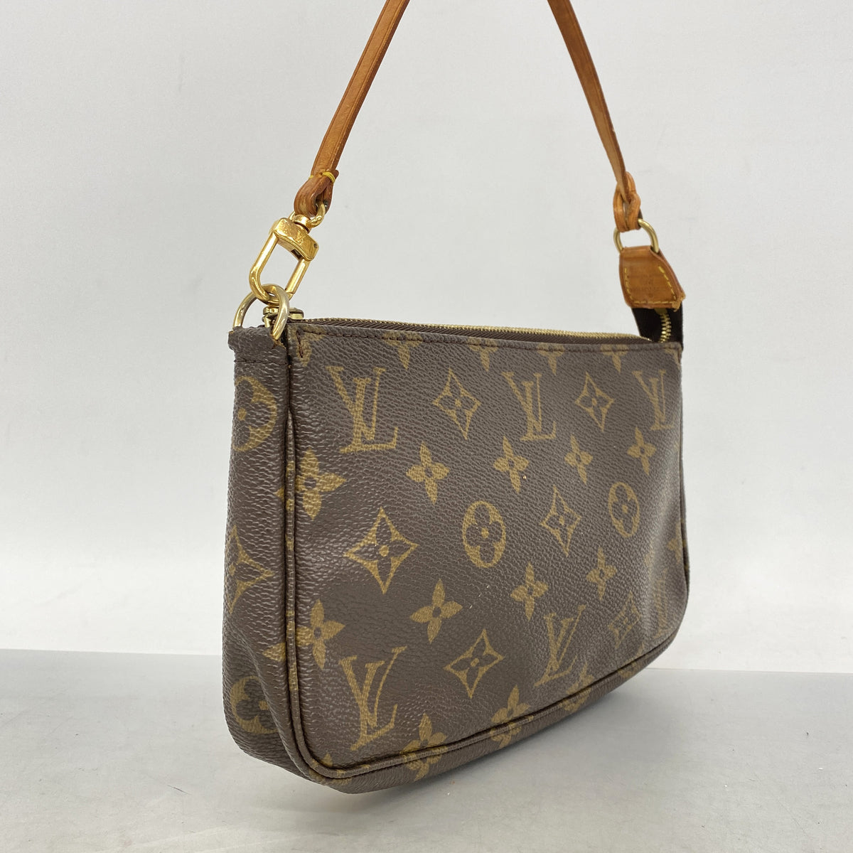 【6ge6364】ルイヴィトン ポーチ モノグラム ポシェットアクセソワール M51980 ブラウン【中古】レディース