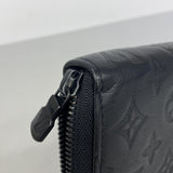 【6ge6414-k】ルイヴィトン 長財布 モノグラム・シャドウ ジッピーウォレットホリゾンタル M80333 ブラック【中古】メンズ