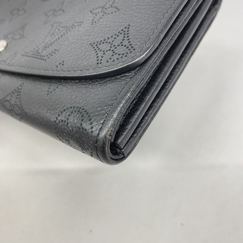 【6ge6415-k】ルイヴィトン 長財布 マヒナ ポルトフォイユイリス M60143 ノワール【中古】レディース