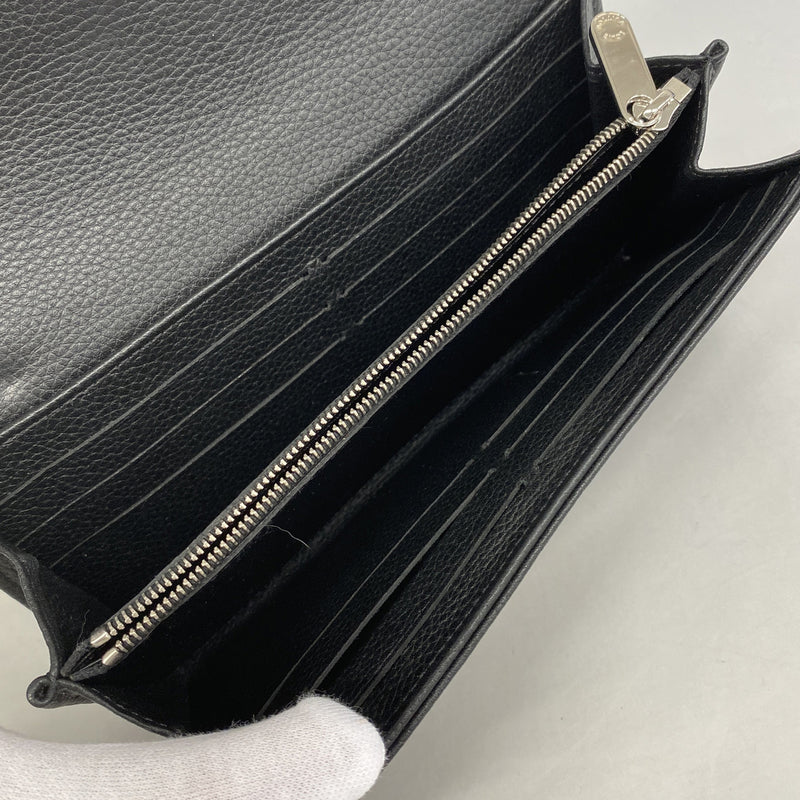 【6ge6415-k】ルイヴィトン 長財布 マヒナ ポルトフォイユイリス M60143 ノワール【中古】レディース