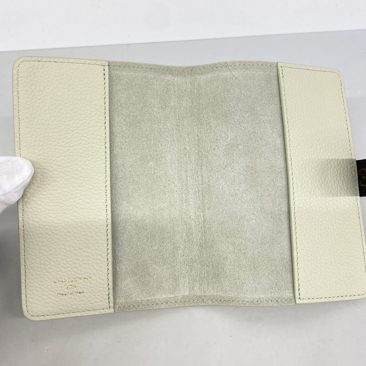 【6ge6416-k】ルイヴィトン 手帳カバー モノグラム ノートブックカバーPMシャルル GI1583 セラドン【中古】レディース