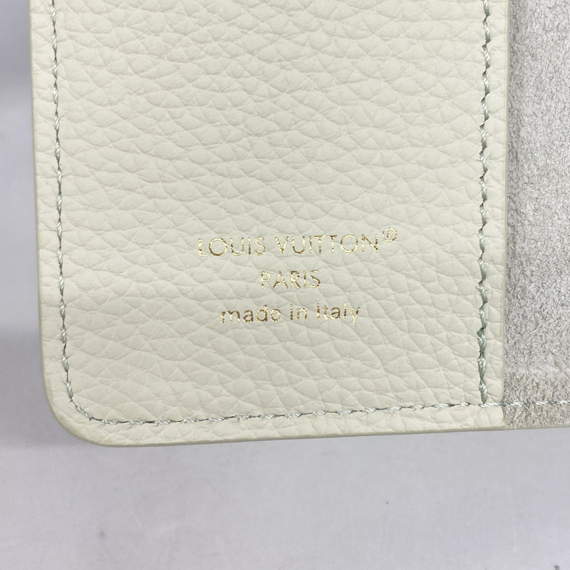 【6ge6416-k】ルイヴィトン 手帳カバー モノグラム ノートブックカバーPMシャルル GI1583 セラドン【中古】レディース