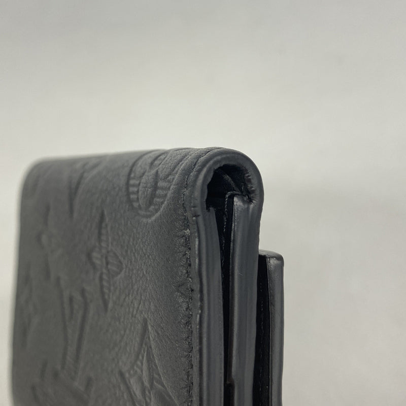 【6ge6417-k】ルイヴィトン 三つ折り財布 モノグラム・シャドウ ヴィクターウォレット M12635 ブラック【中古】メンズ