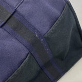 【6ge6419】エルメス トートバッグ フールトゥMM キャンバス ブラック ネイビー シルバー金具【中古】メンズ レディース ユニセックス