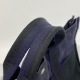 【6ge6419】エルメス トートバッグ フールトゥMM キャンバス ブラック ネイビー シルバー金具【中古】メンズ レディース ユニセックス