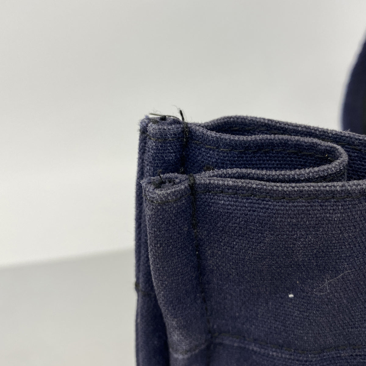 【6ge6419】エルメス トートバッグ フールトゥMM キャンバス ブラック ネイビー シルバー金具【中古】メンズ レディース ユニセックス